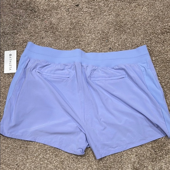 Athleta Blue Athletic Shorts Lightweight Mid-Thigh - Picture 2 of 4